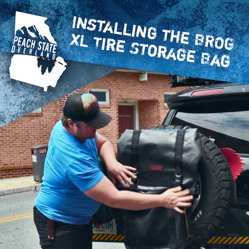 Installing the BROG XL Tire Storage Bag (with Peach State Overland