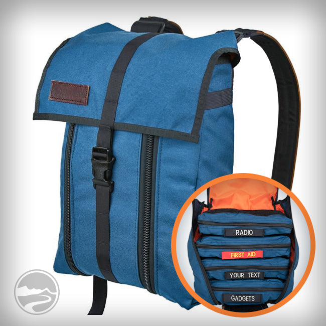 Mount Rogers Backpack, blue, front and top 