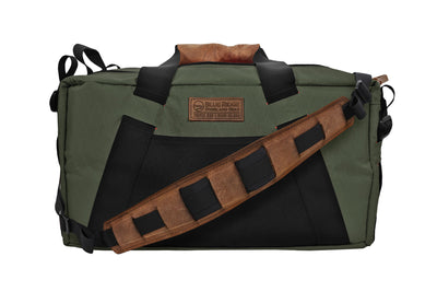 Front of olive green TOUR Duffel Bag by Blue Ridge Overland Gear