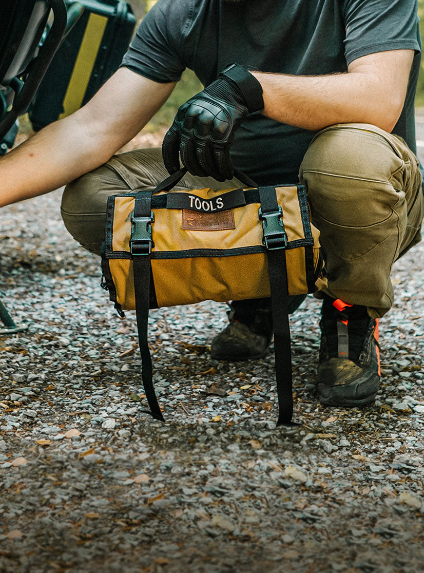 Rugged modular tool bags and tool organizers for overlanding and off-roading.