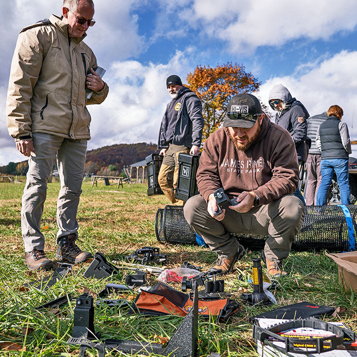 People browsing items for sale at the BROG Flea Market