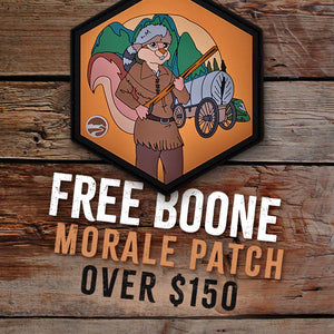 Free Daniel Boone Morale Patch with orders over $150
