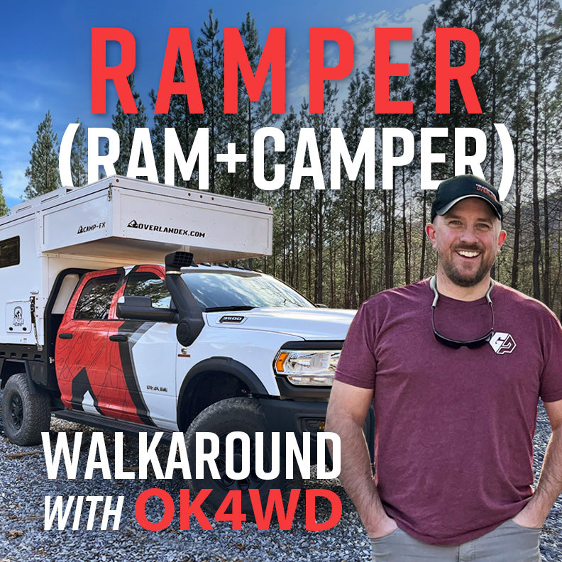 Jason Specht of Mountain State Overland brought the OK4WD Ramper (Ram + Camper) by the shop for a rig walkaround.