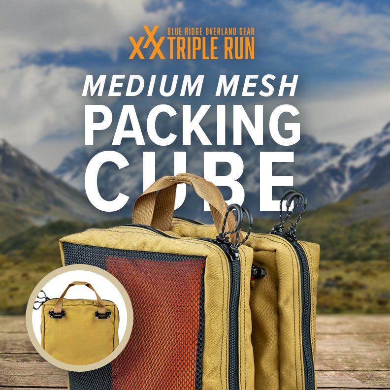 New: Triple Run Medium Mesh Packing Cube