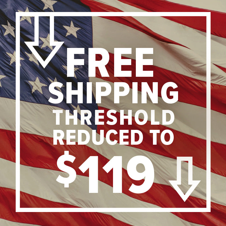 New savings: Free shipping over $119