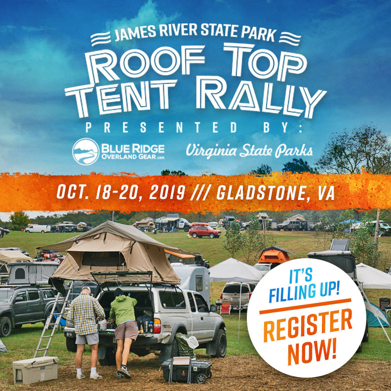 Registration is Filling Up For the 2019 Roof Top Tent Rally - Register Now!