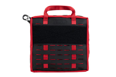 IFAK Large First Aid Bag - front, red, with Triple Run MOLLE