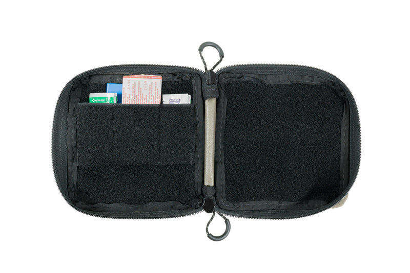 EDC Velcro Pocket - attached in EDC Pouch, loaded with first aid supplies