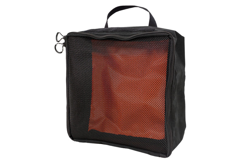 Mesh Packing Cube front, 12 x 12 x 4", black - by Blue Ridge Overland Gear