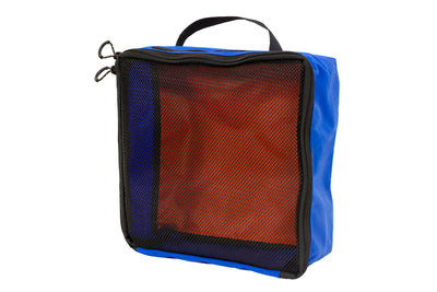 Mesh Packing Cube front - 12 x 12 x 4" Blue - Blue Ridge Overland Gear