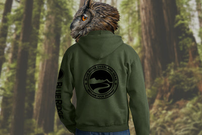 BROG Forest Dweller Hoodie - back view with owl man