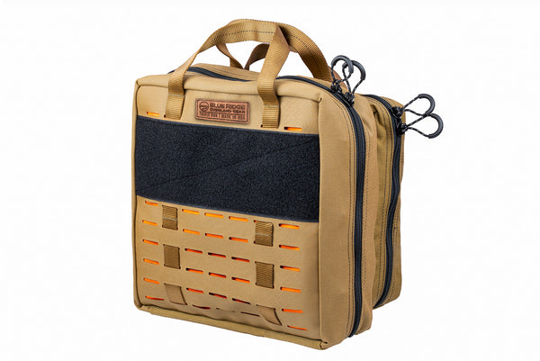BROG Tool Bag with Triple Run Medium Packing Cube attached to the back using Grimloc clips.