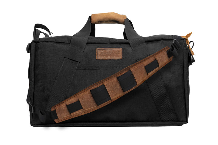 Front of black TOUR Duffel by Blue Ridge Overland Gear