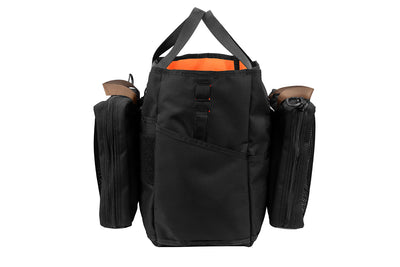 Blue Ridge Overland Gear Tote Bag - black, side with added packing cubes on outside