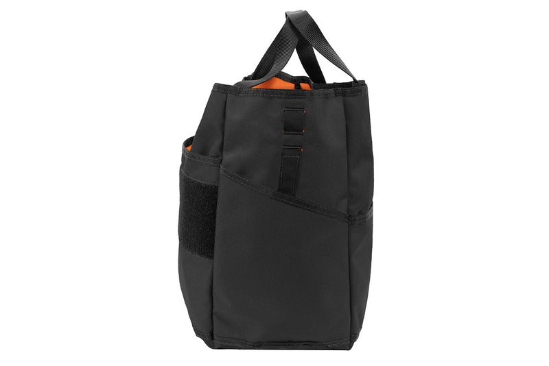 Blue Ridge Overland Gear Tote Bag - black, side angled pocket