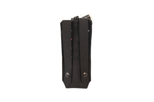 Back of Black Bear spray pouch -- highlights MOOLE adaptability and snap attachment system