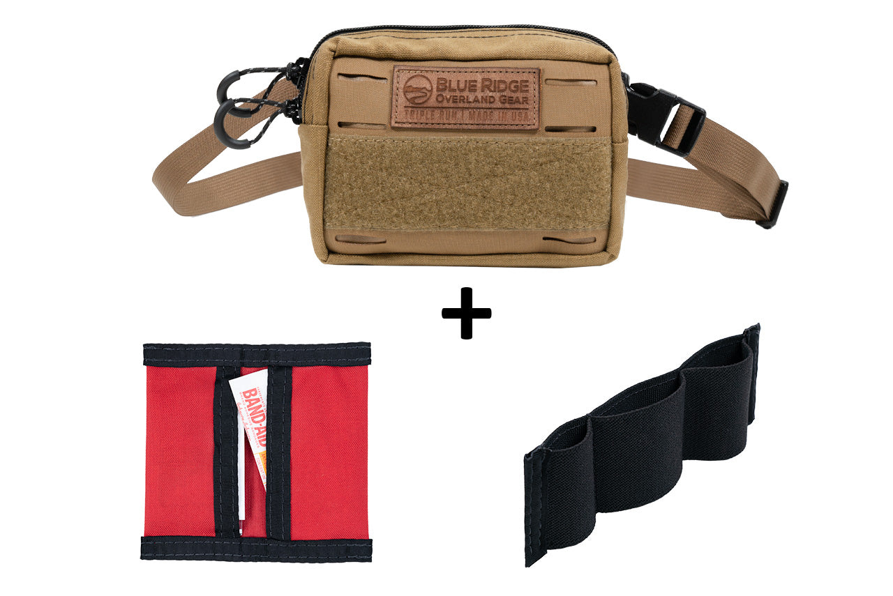 Blue Ridge Overland Gear Bum Bag Bundle BlackOrange