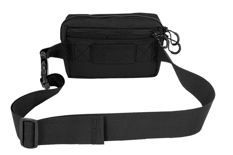 Bum Bag XL in Black - rear, with zipper pocket and wide strap
