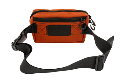 Bum Bag XL in Cayenne Orange - rear, with zipper pocket and wide strap