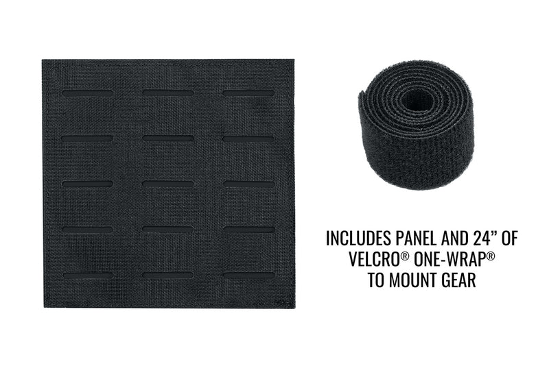 Blue Ridge Overland Gear EDC Panel with Velcro straps - front with laser cut MOLLE