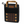 Black BROG Gadget Bag with coyote handles and attachment tabs, leather Blue Ridge Overland Gear patch, black hook-and-loop panel, orange-backed laser-cut MOLLE slots, and zippered closure.