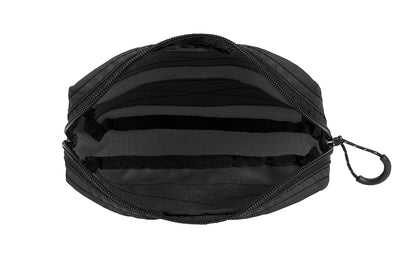 IFAK Velcro Pouch 2.0 - Small, Black colorway, internal Velcro pouch - top view looking in