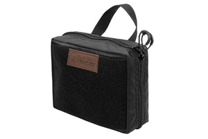 IFAK Velcro Pouch 2.0 - Small, Black colorway, front three quarters view