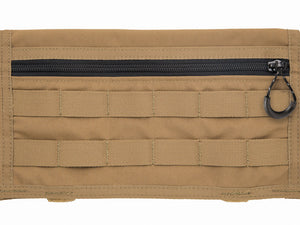 MOLLE Visor Organizer (COYOTE) - rear, with zipper pocket and MOLLE slots