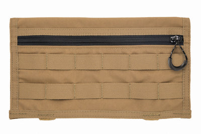 MOLLE Visor Organizer (COYOTE) - rear, with zipper pocket and MOLLE slots