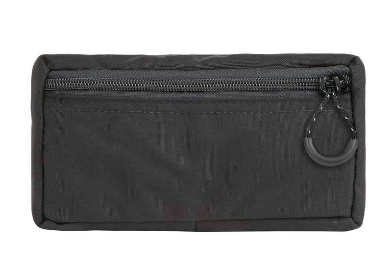 Medium Velcro Pouch, front view, black 