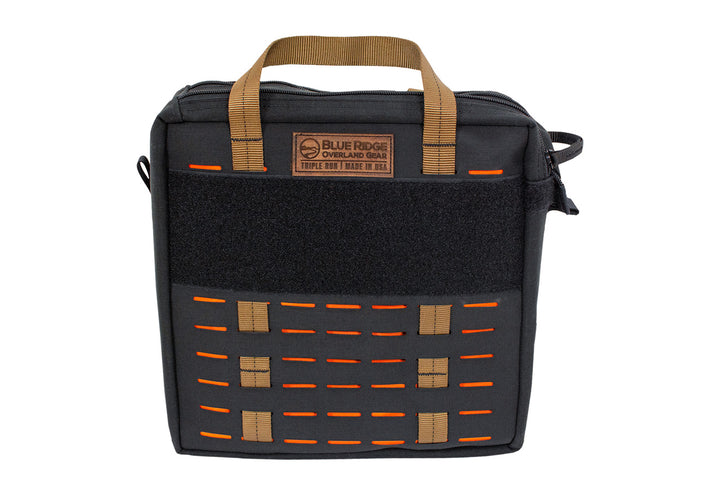 The Speakeasy Bag, front view with MOLLE and leather BROG tag