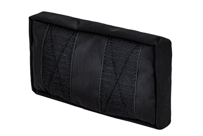 Medium Velcro Pouch with clear front, black, back view
