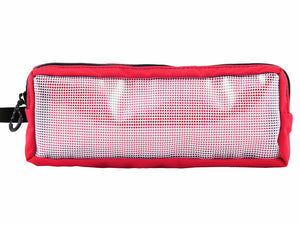 Utility Pouch Large in Red - with clear front