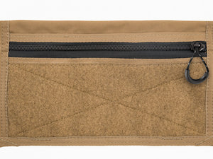 Velcro Visor Organizer (COYOTE) - rear, with velcro and zipper pocke