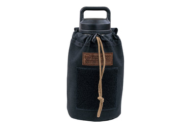 Water Bottle Pouch holding water bottle in place with a cinch cord