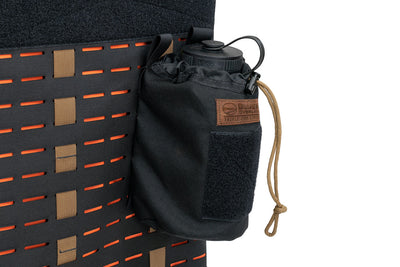 Water Bottle Pouch attached via MOLLE to a Seatback Panel