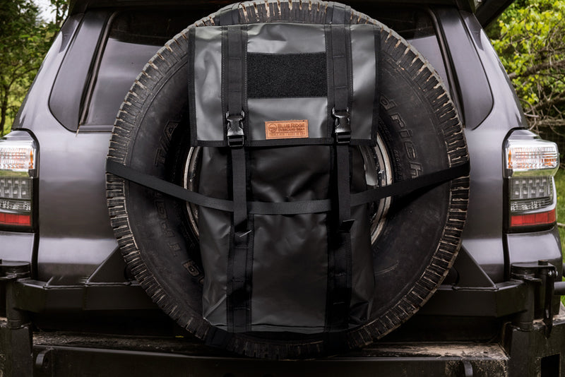 Tire Storage Bag - In use on back of vehicle
