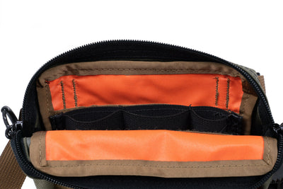 Triple Run: Bum Bag - hi-vis interior with Velcro Elastic Keeper 6" attached