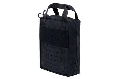 BROG Cooking Kit Bag, double black, front with velcro and MOLLE loops