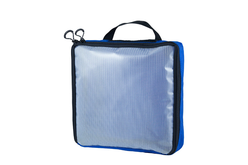 Clear Packing Cube 12 x 12 x 2.5" Blue - Blue Ridge Overland Gear