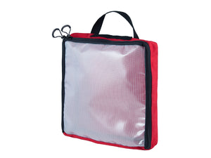 Clear Packing Cube 12 x 12 x 2.5" Red - Blue Ridge Overland Gear