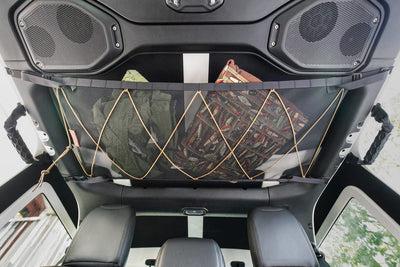 Jeep JLU attic - overheard storage and vehicle organizer