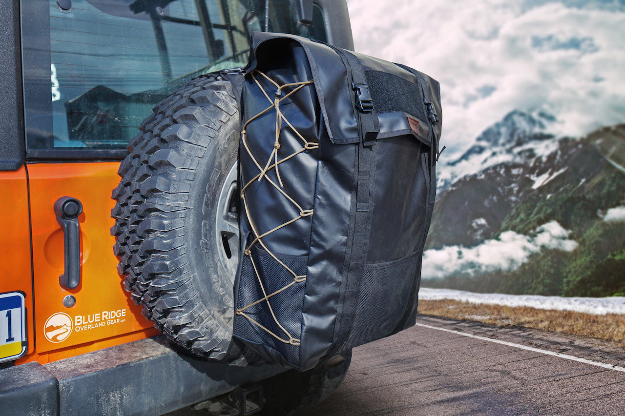 Overland Vehicle Systems Extra Large Trash Bag Tire Mount, Waxed Canvas