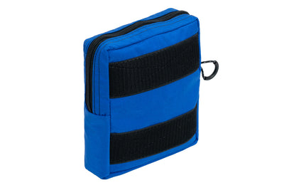 Triple Run Air Tools Kit - Velcro pouch, blue, back view with two velcro strips