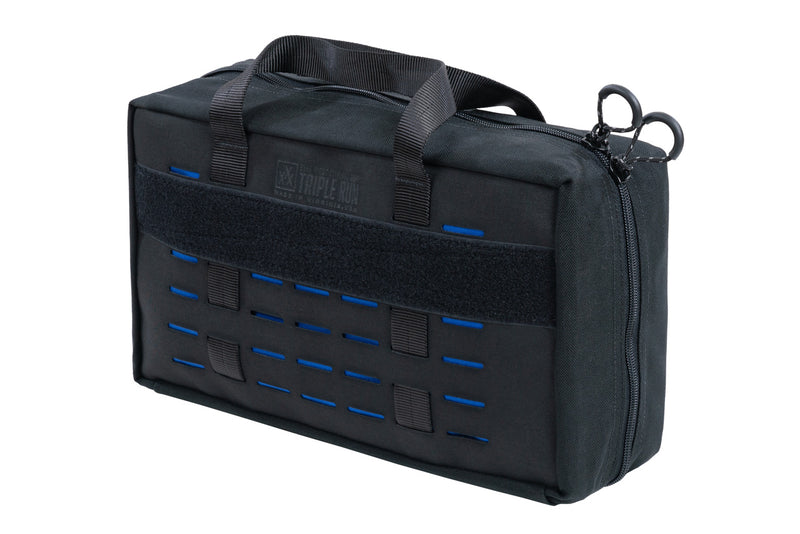 Triple Run Air Tools Kit - Air Tools bag, black/blue, angled front view