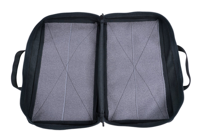 Triple Run Air Tools Kit - Air Tools bag, interior with velcro fields on both sides