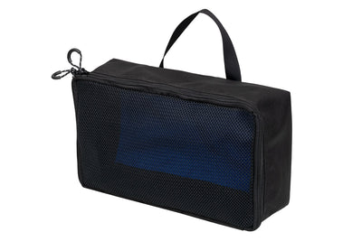 Triple Run Air Tools Kit - Air Tools Packing Cube, black with blue interior and mesh front