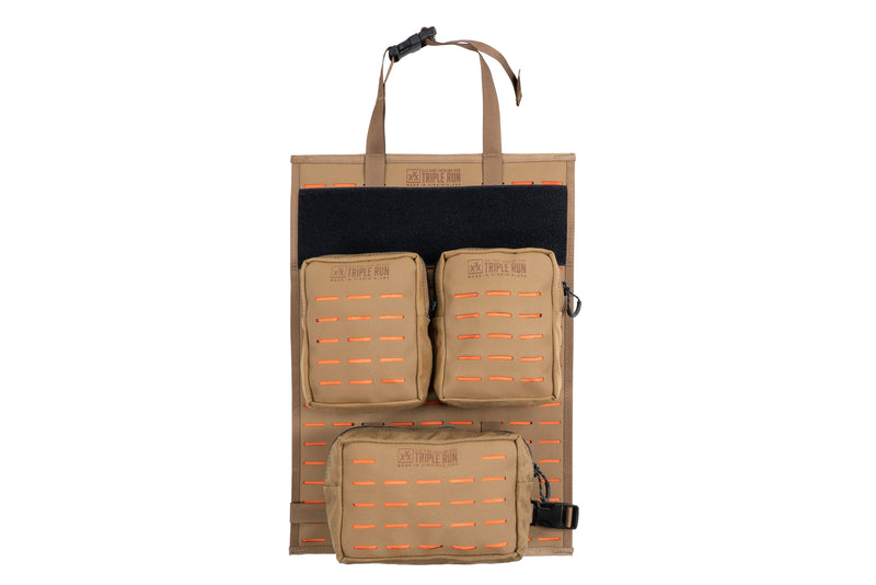 MOLLE Seat Back Panel Bundle - Coyote/Orange | Triple Run