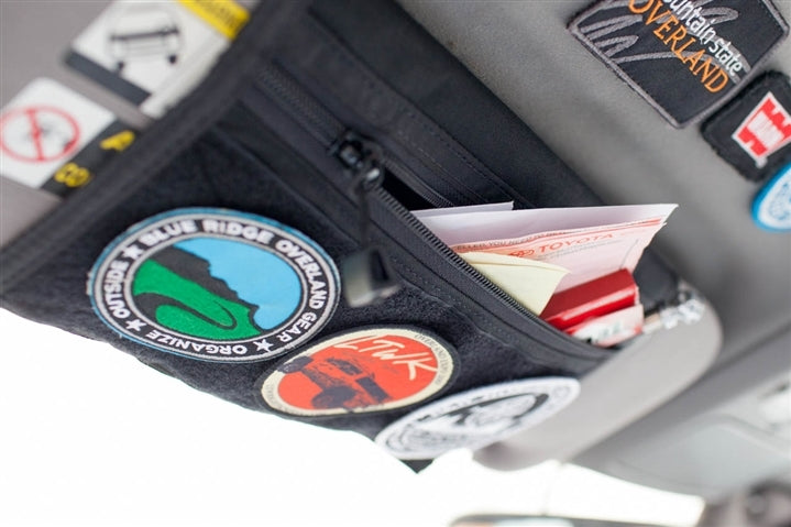 Velcro Visor Organizer | Black  - Blue Ridge Overland Gear
