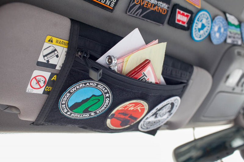 Velcro Visor Organizer | Black  - Blue Ridge Overland Gear